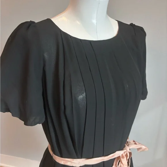 Twelve Twelve Los Angeles Black Dress with Pink Ribbon - Picture 7 of 7